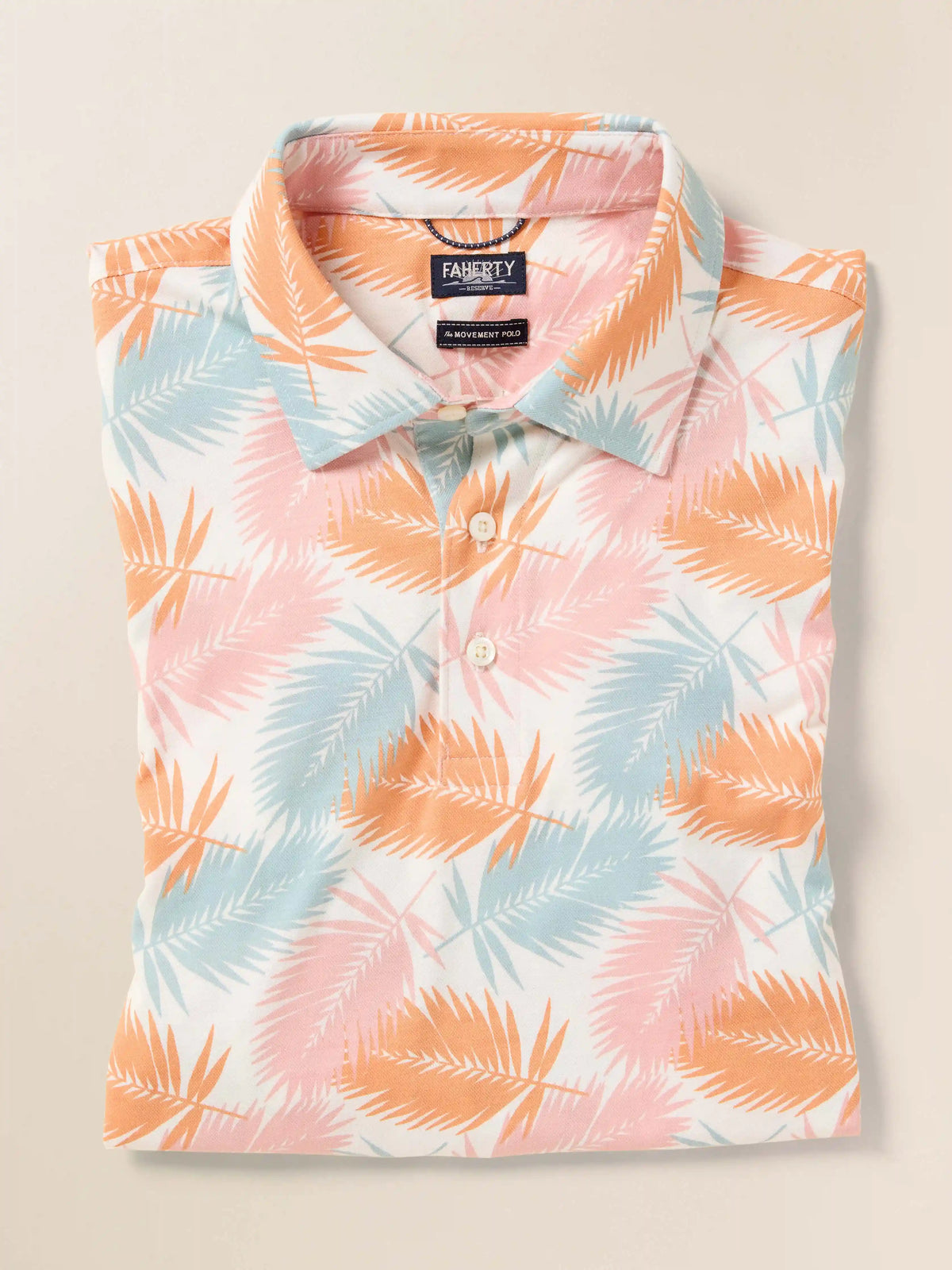 Short-Sleeve Movement™ Pique Polo - Ivory Paradise Palm