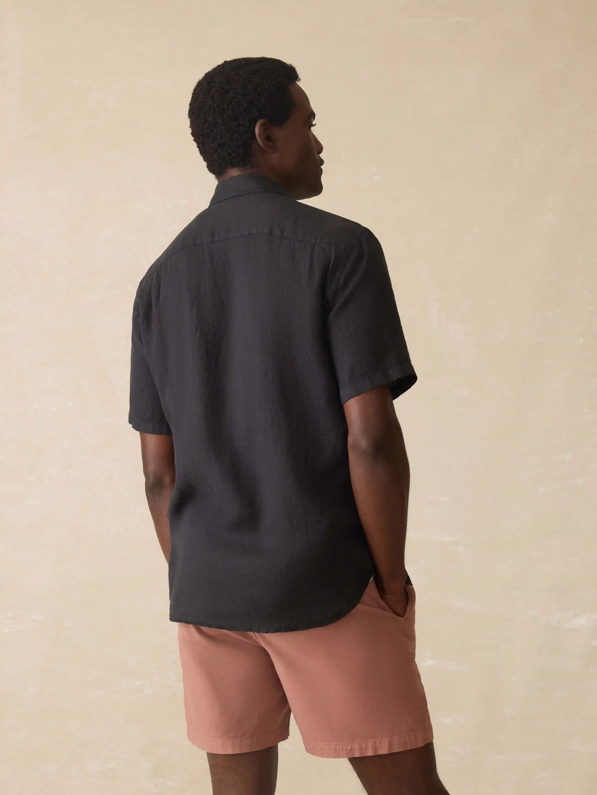 Short-Sleeve Laguna Linen Shirt - Ridge Black