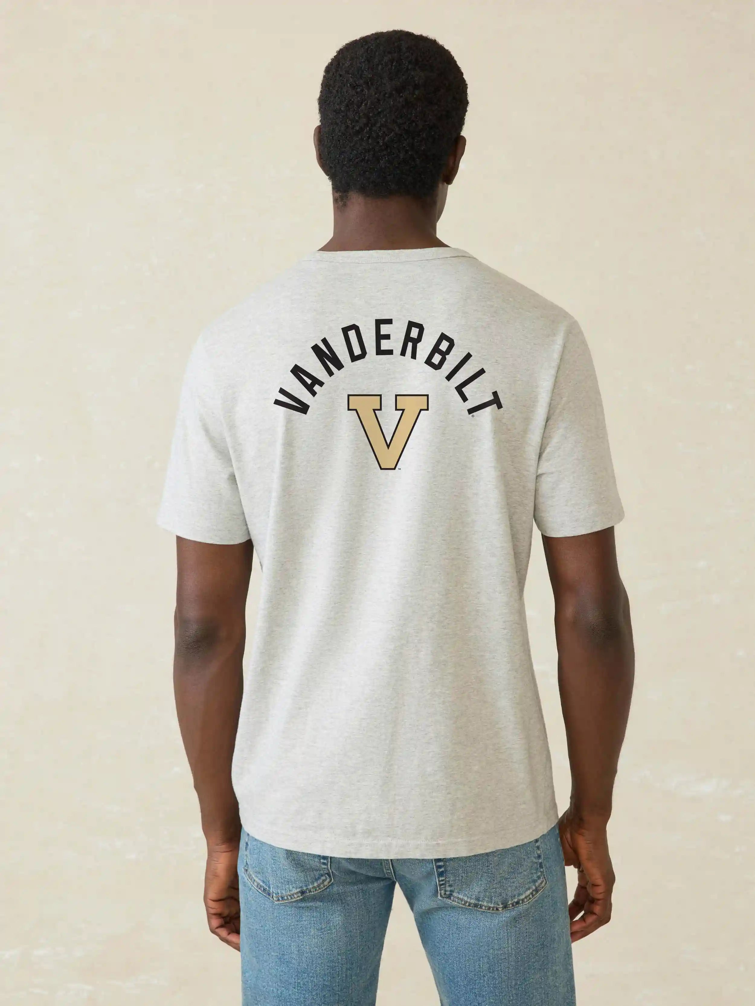 Vanderbilt University Sunwashed Regenerative Pocket Tee - Granite Heather