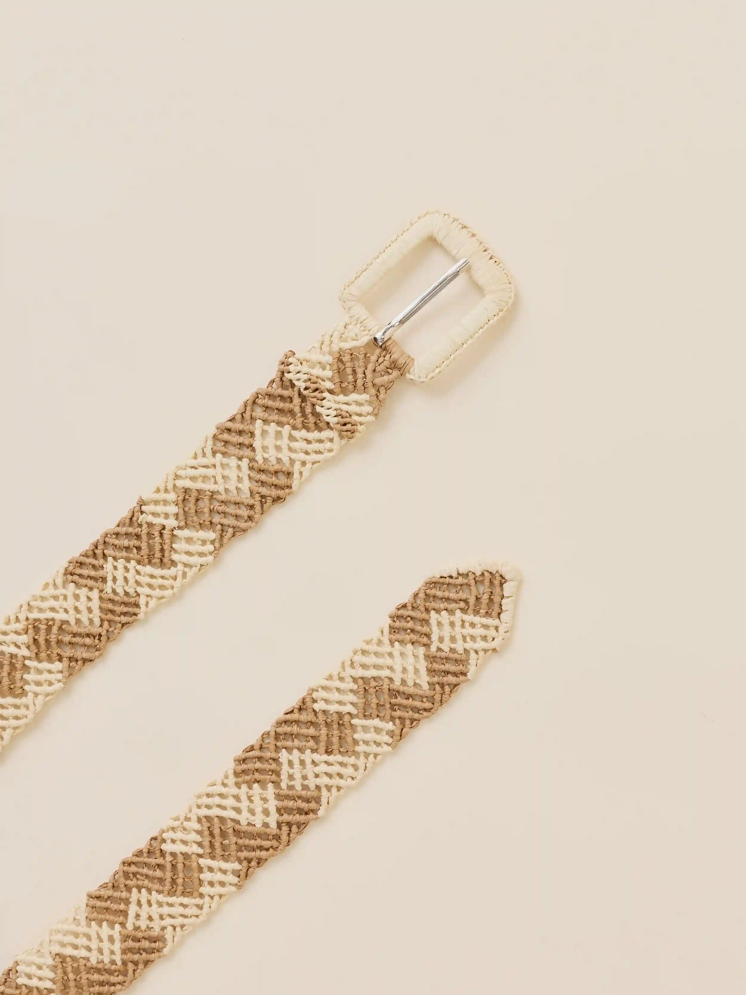 Raffia Belt - Natural Brown