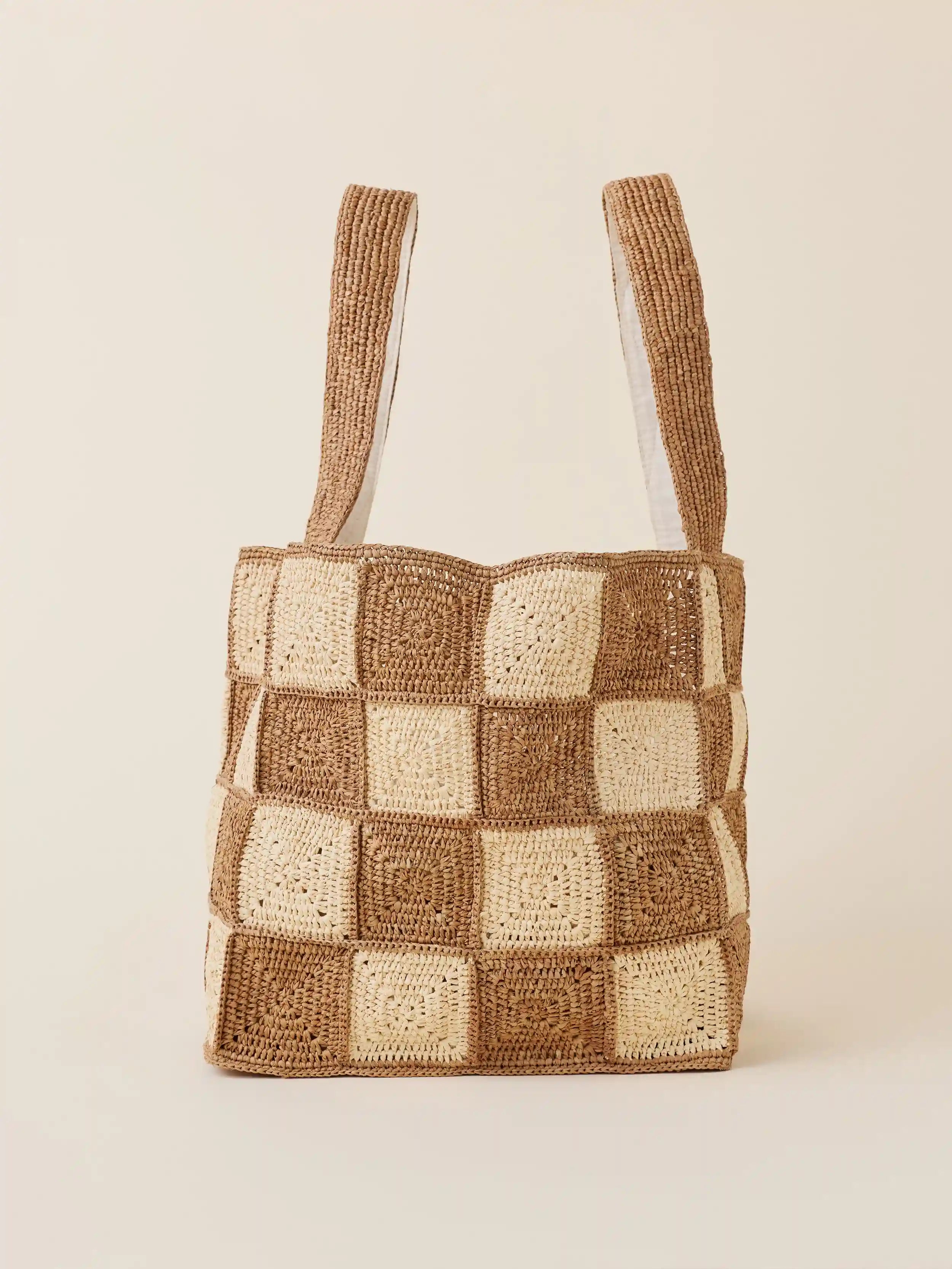 Oversized Artisan Straw Tote - Natural