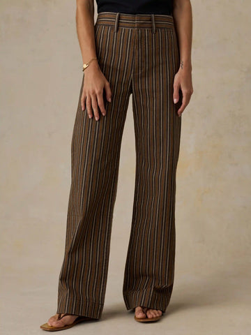 Twill Tide Slim Straight Pant - Maple Cove Stripe