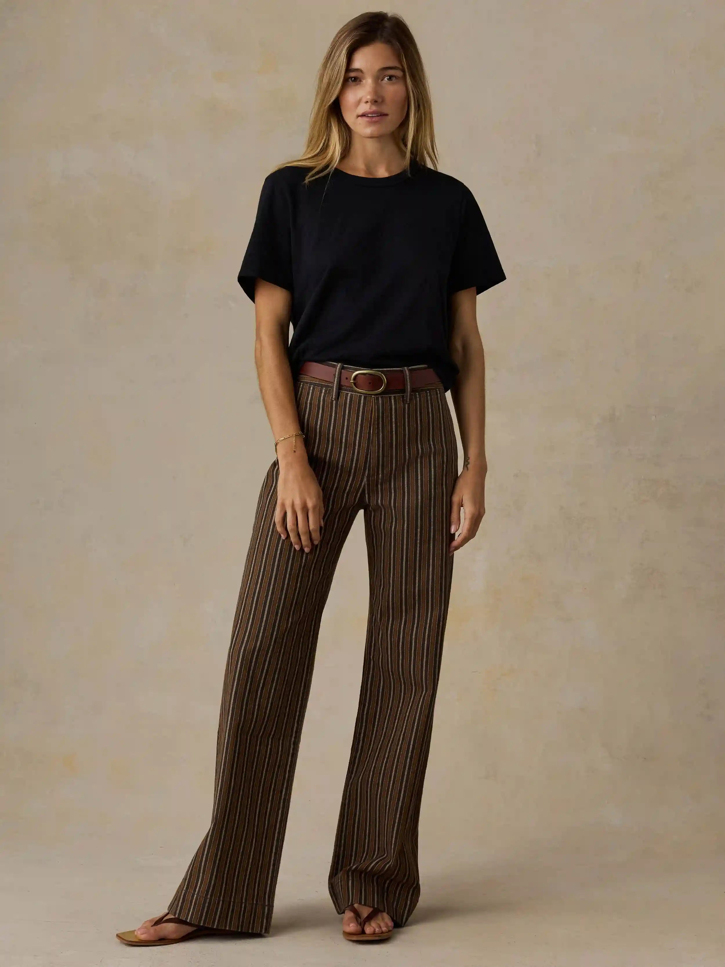 Twill Tide Slim Straight Pant - Maple Cove Stripe