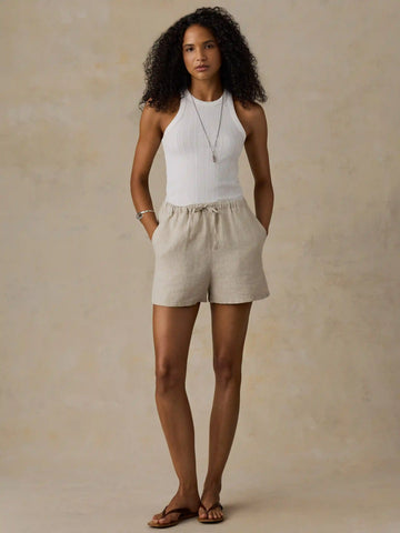 Laguna Linen Montecito Short - Flax