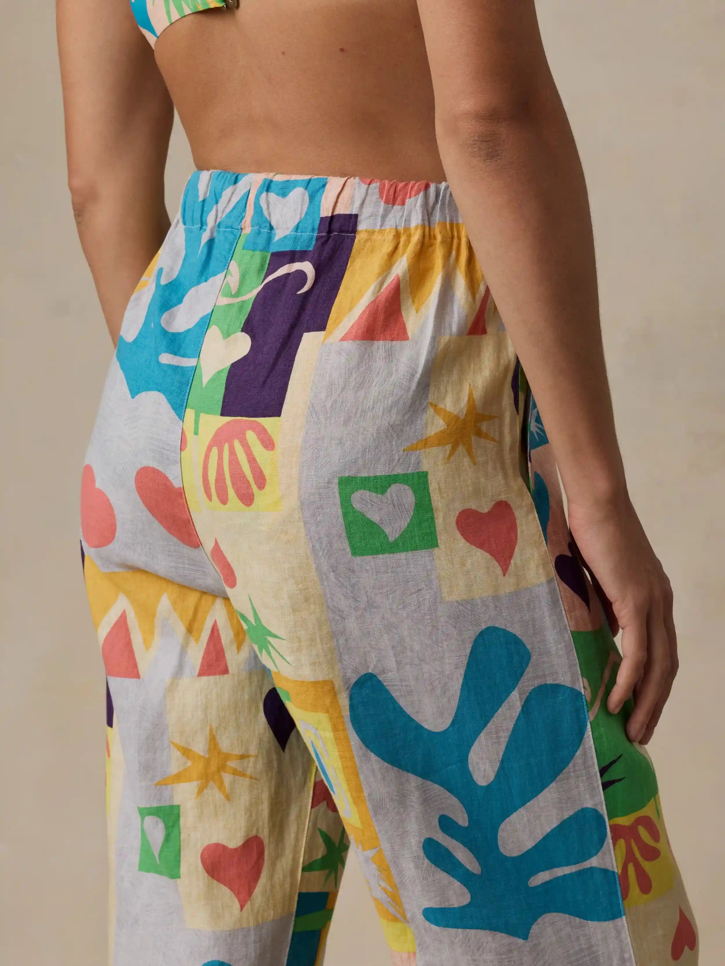 Faherty x Quiksilver Laidback Linen Pant - Sunshine Coast Tile