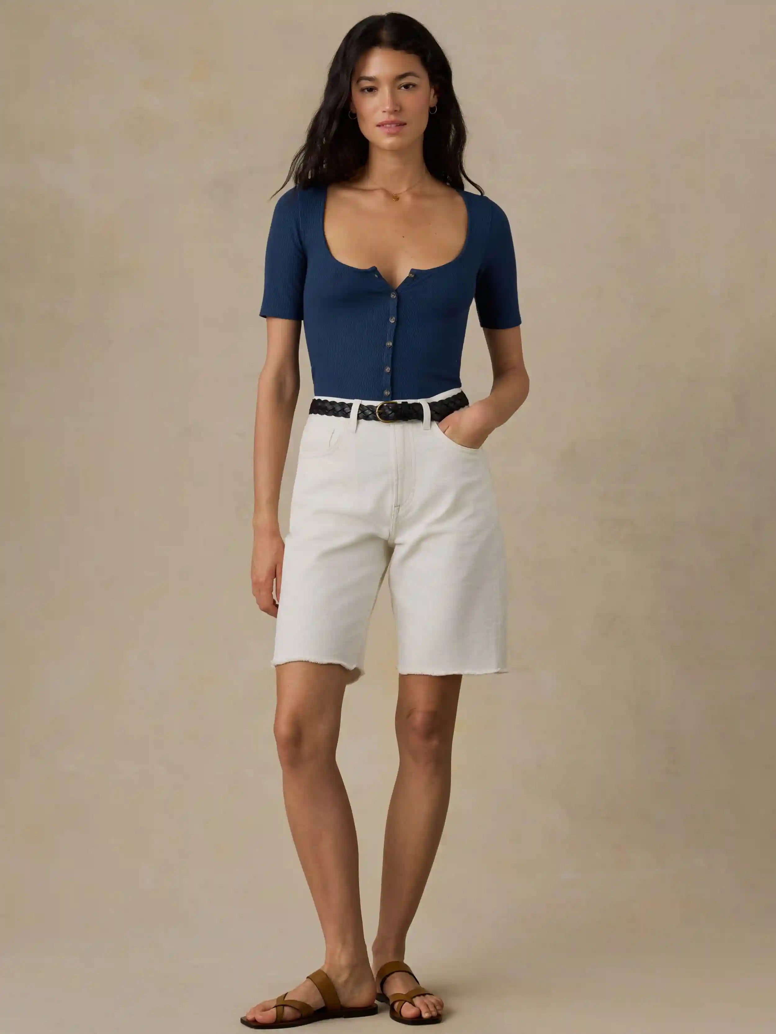 Boyfriend Denim Short - Whitebay Wash
