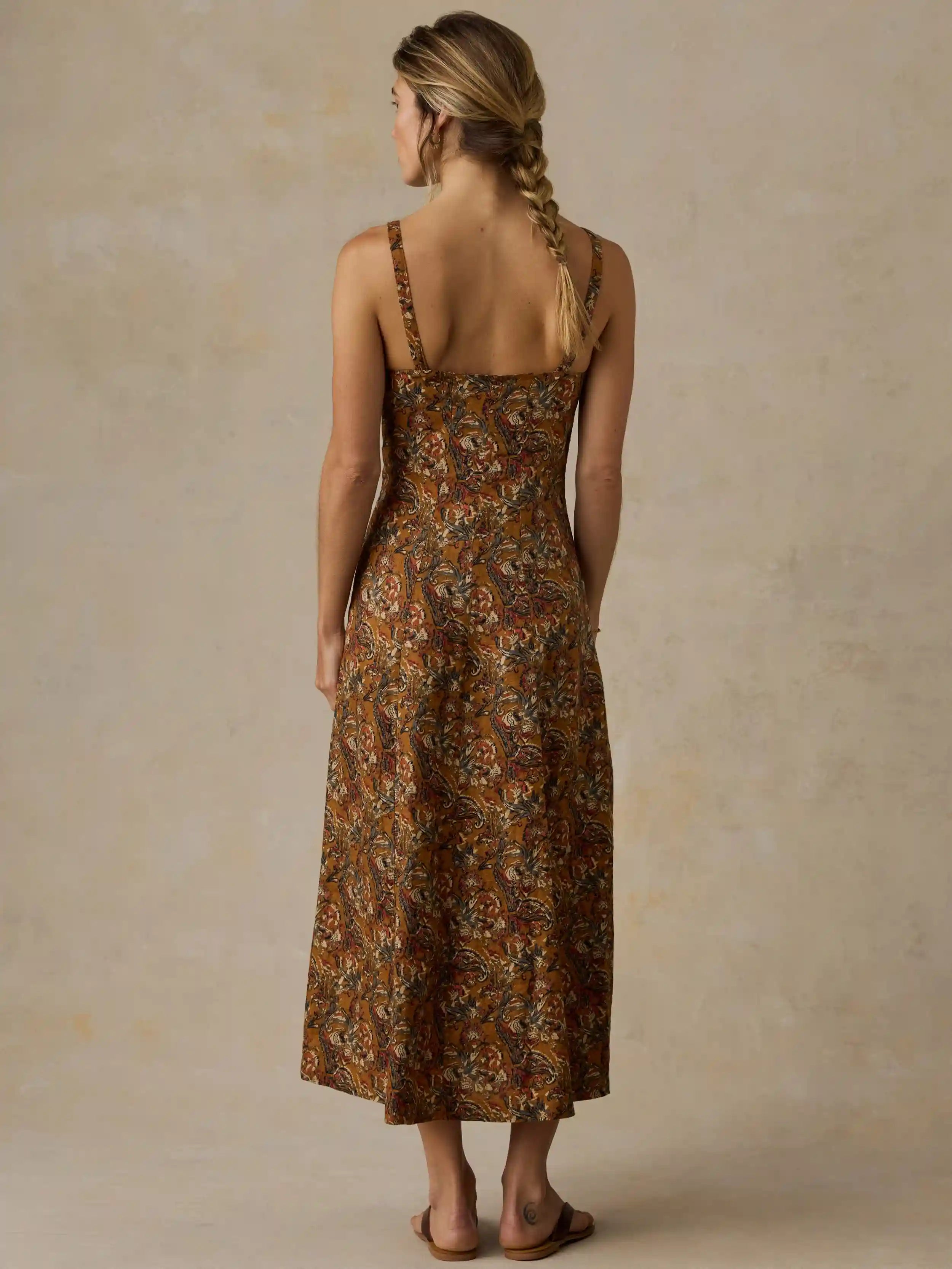 Linen Milo Dress - Victorian Garden