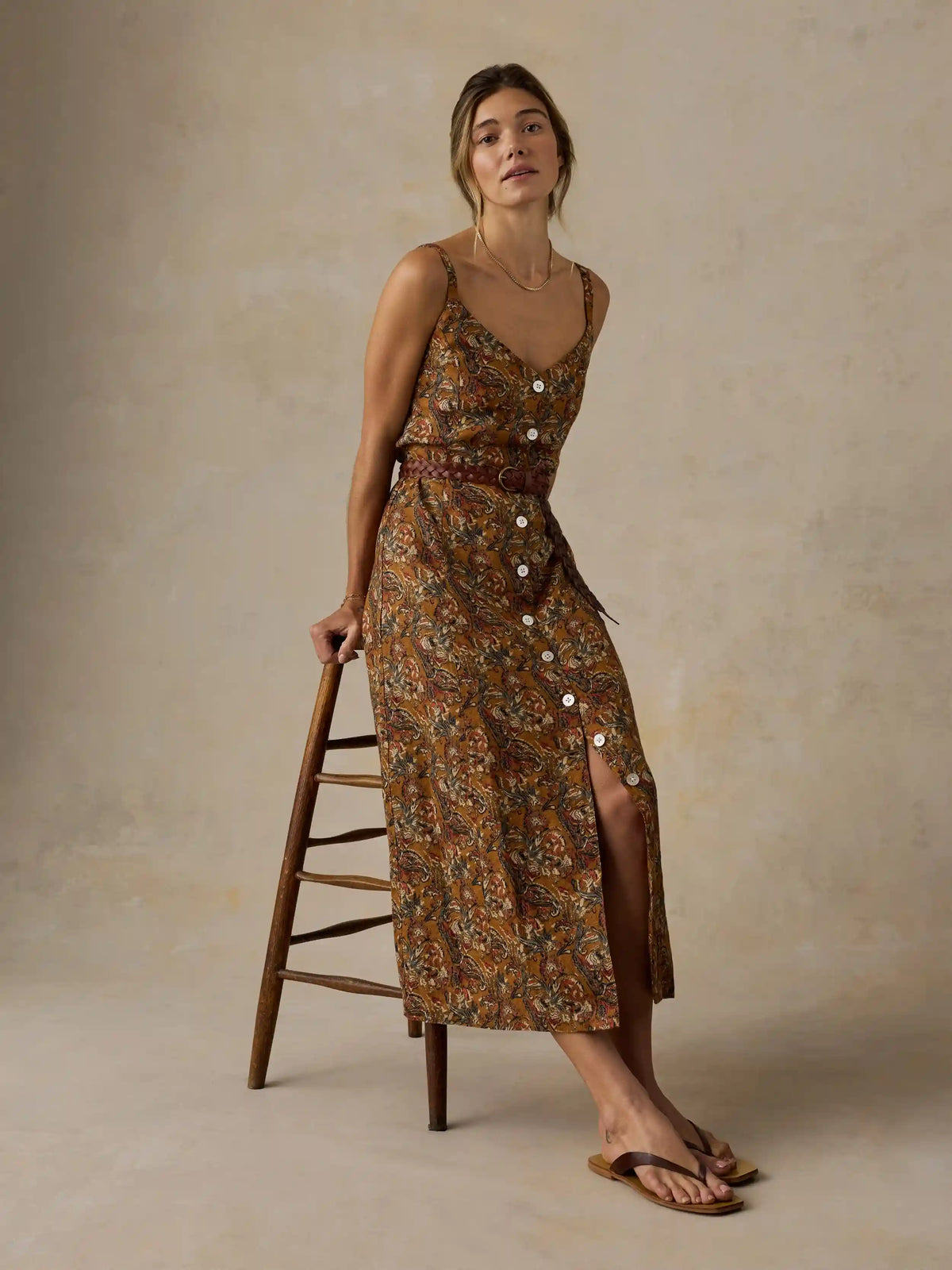 Linen Milo Dress - Victorian Garden