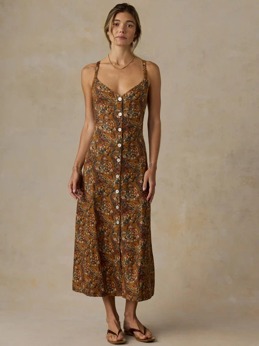 Linen Milo Dress - Victorian Garden