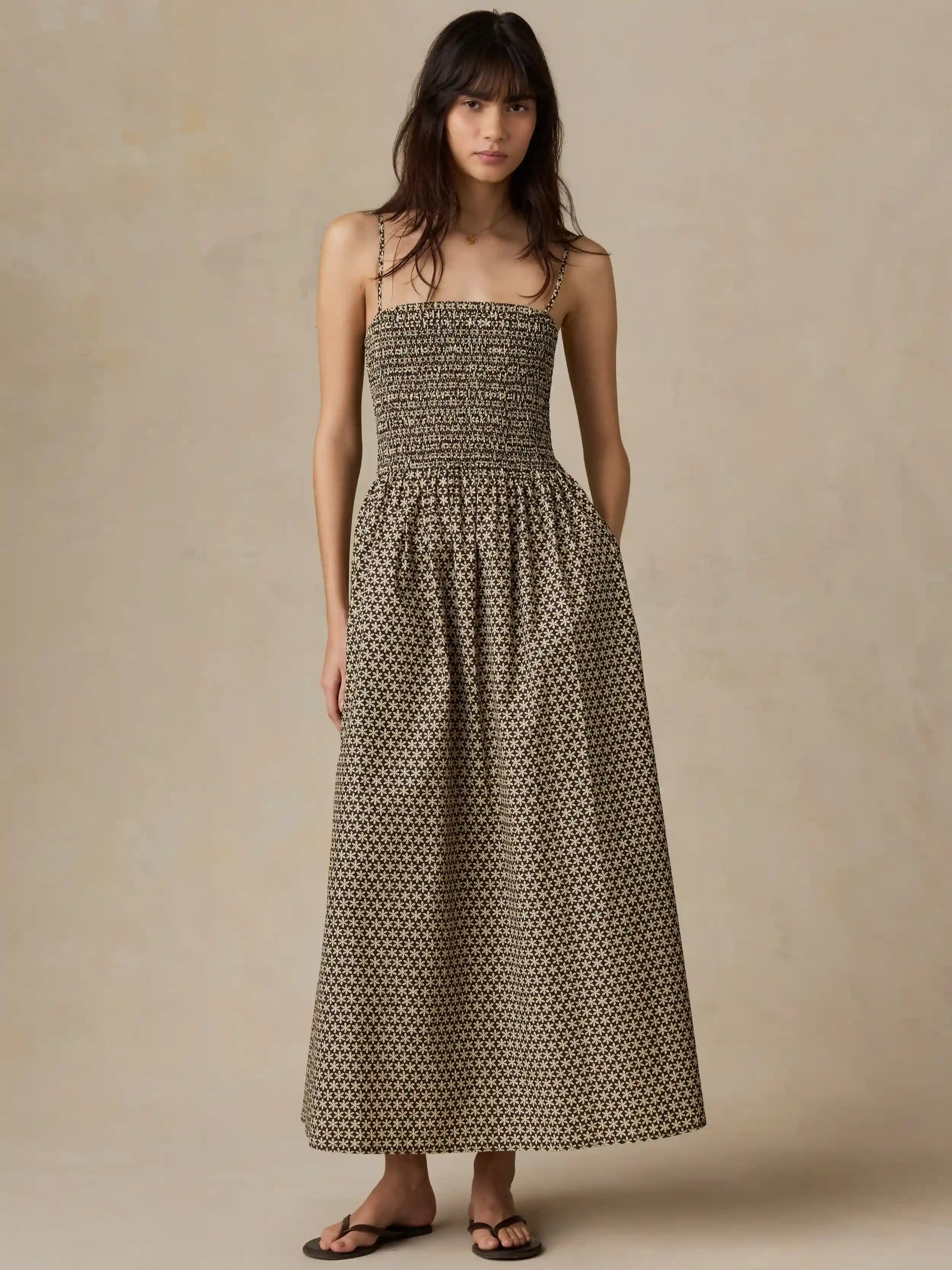 Coastal Poplin Lucia Dress - Bloom Trail Floral