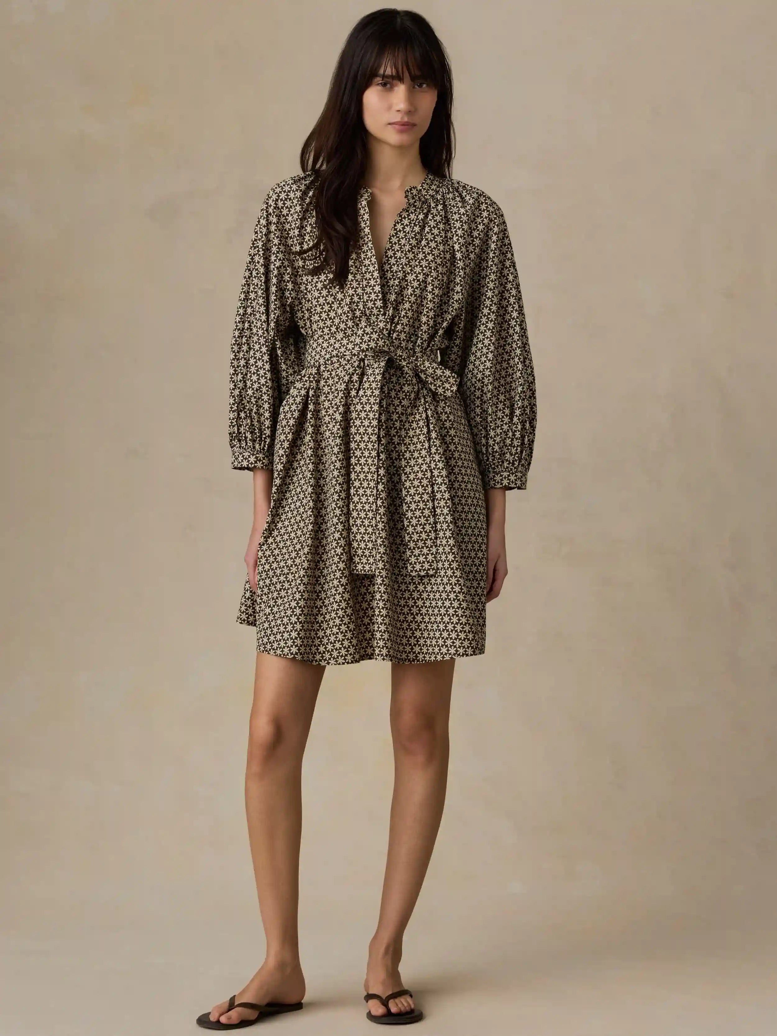 Coastal Poplin Kaia Mini Dress - Bloom Trail Floral