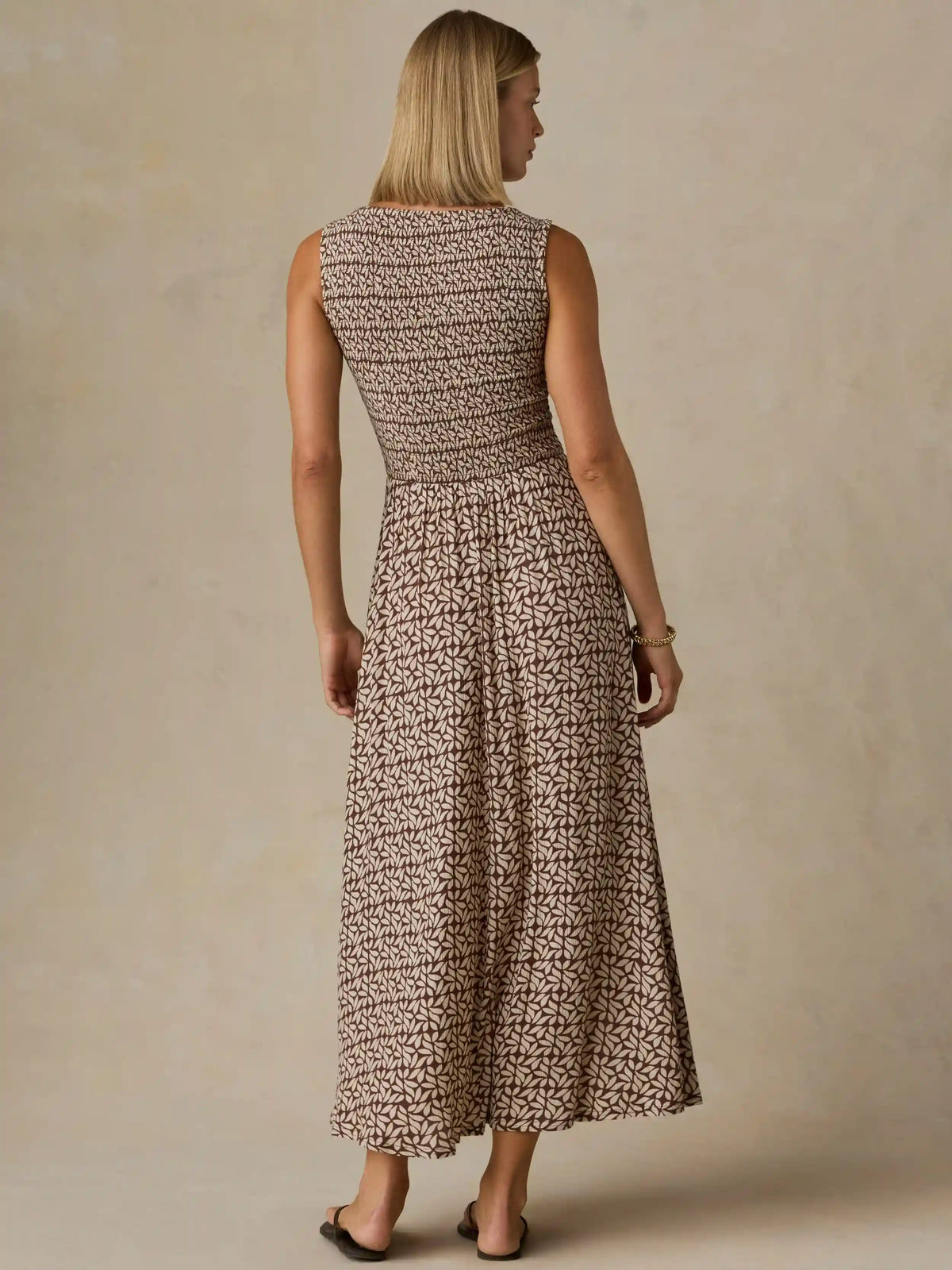 Sophia Smocked Dress - Chocolate Petal