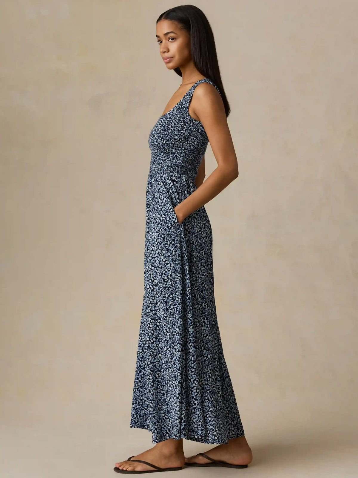 Sophia Smocked Dress - Coastal Bloom