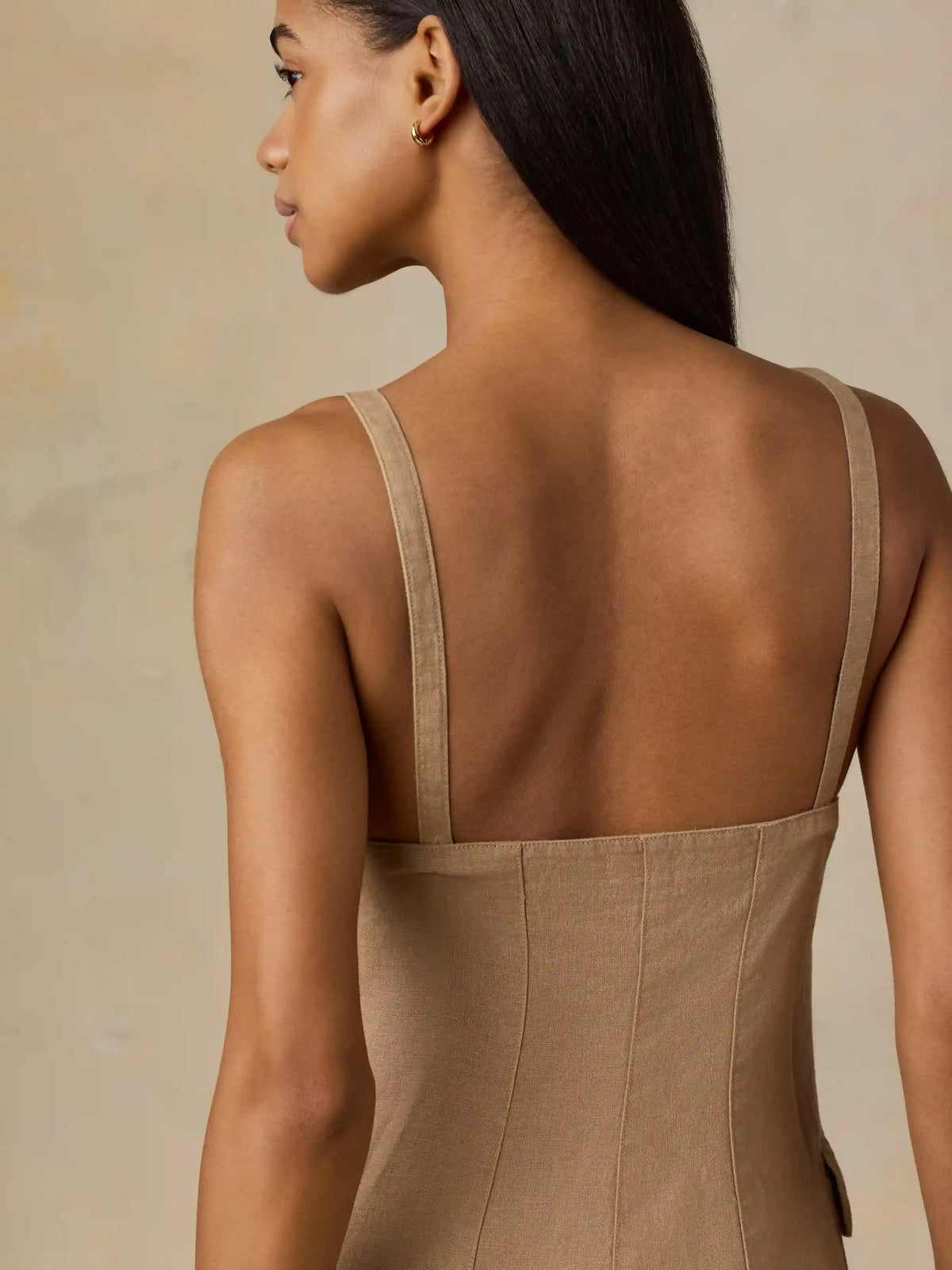 Sun Strider Linen Milo Dress - Acorn