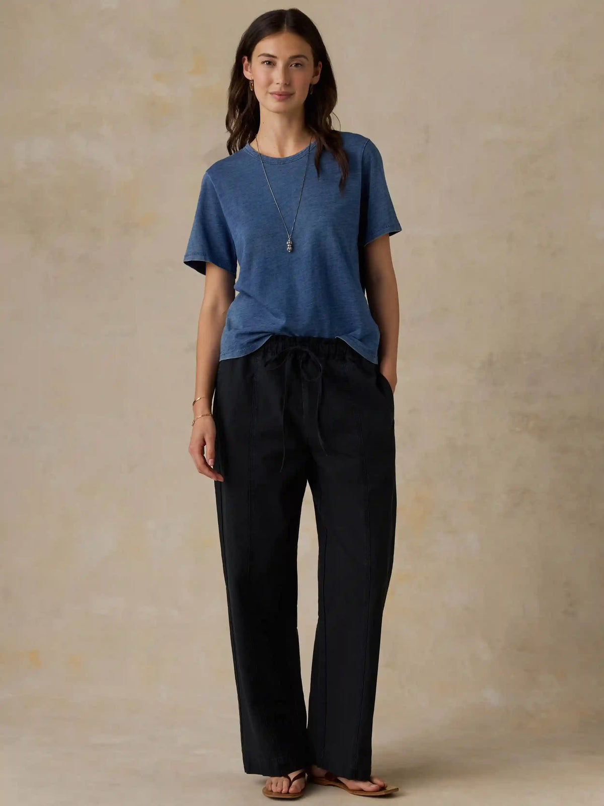 Sunwashed Regenerative Tee - Medium Indigo Wash