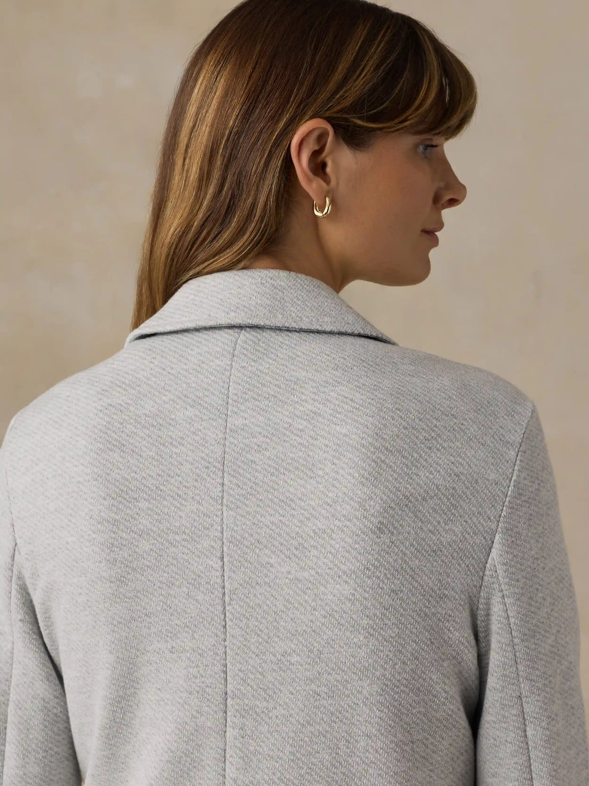 Inlet Knit Blazer - Heather Grey