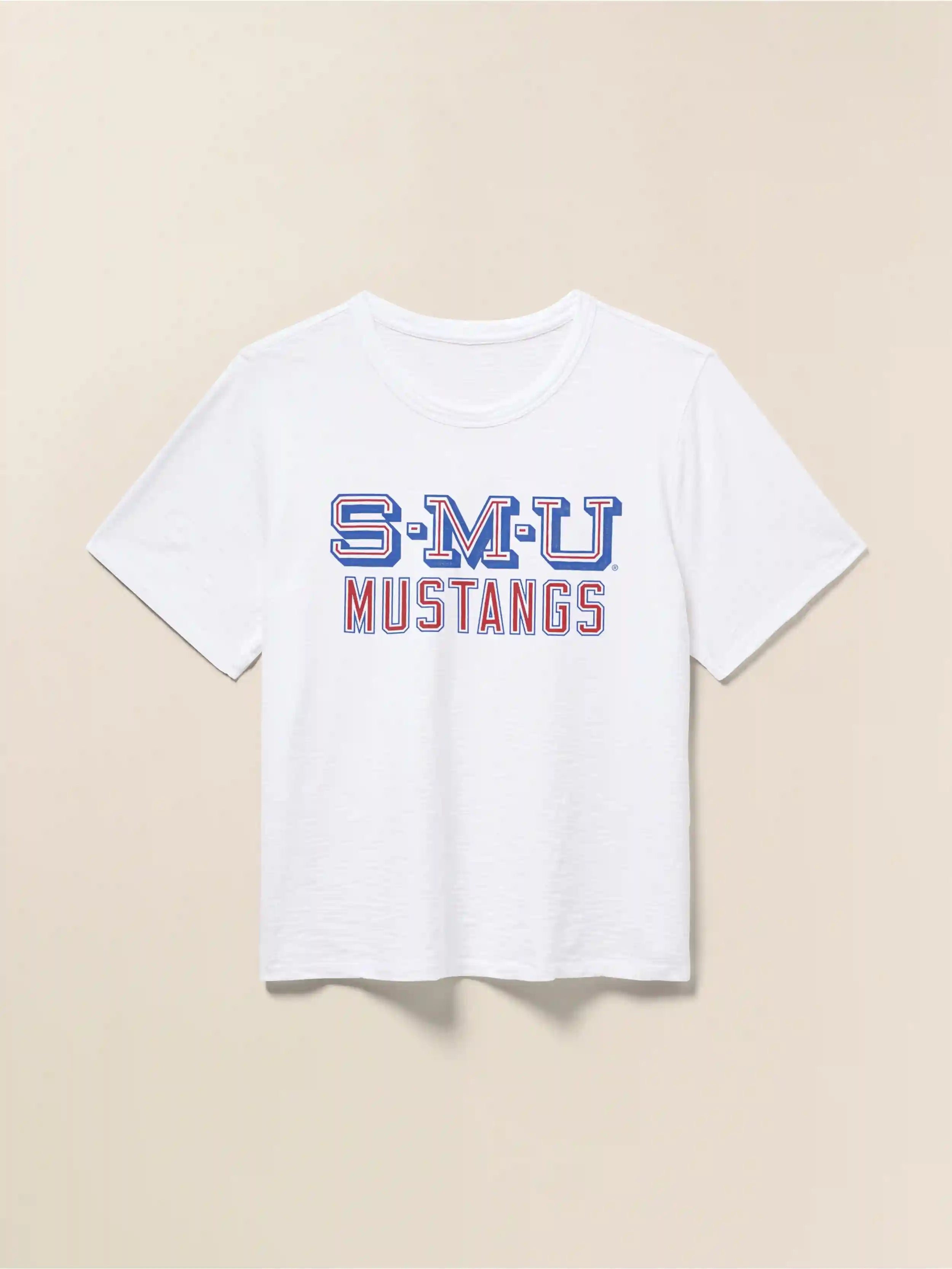 Southern Methodist University Sunwashed Regenerative Tee - White