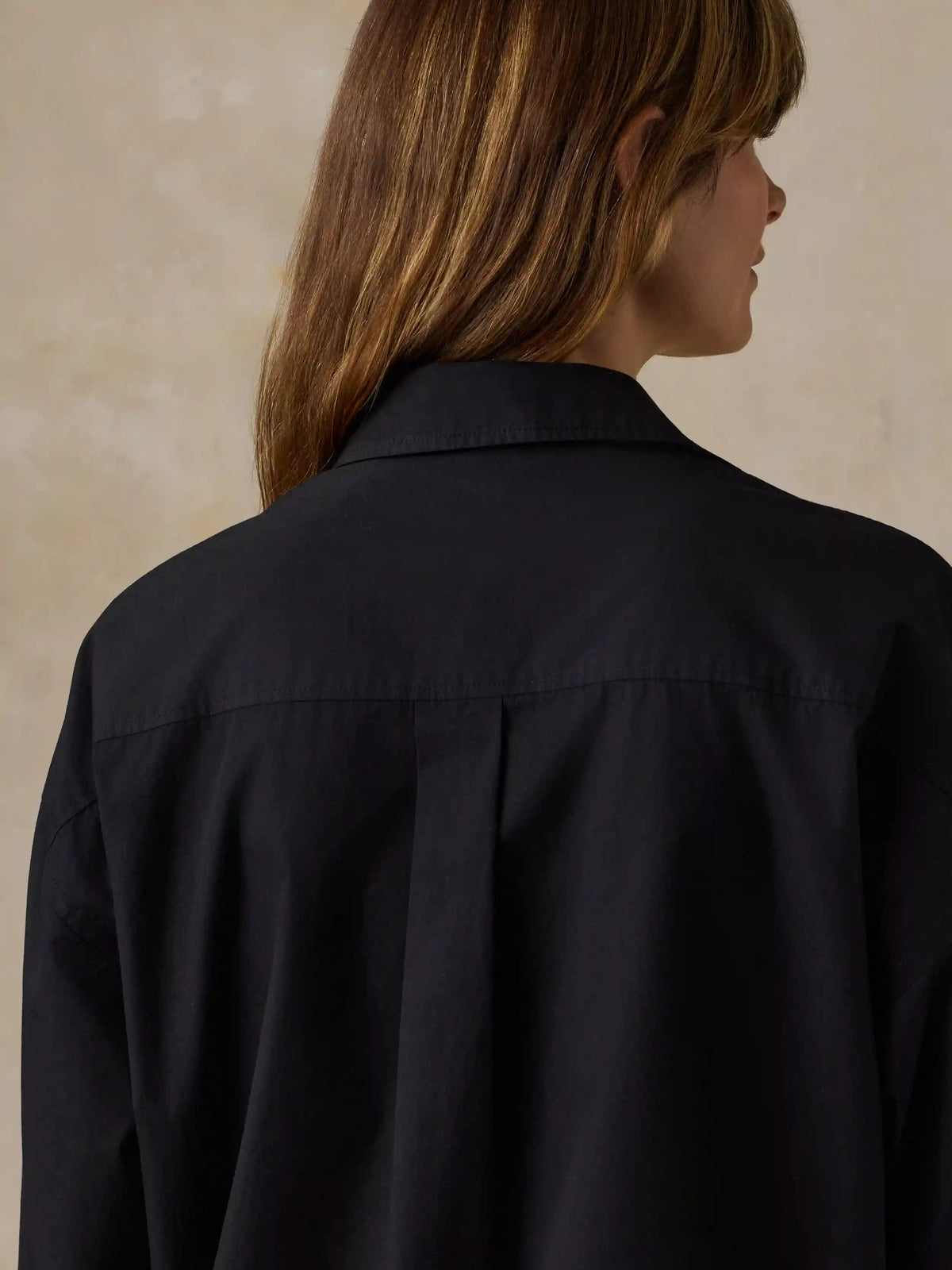 Coastal Poplin Relaxed Shirt - Black