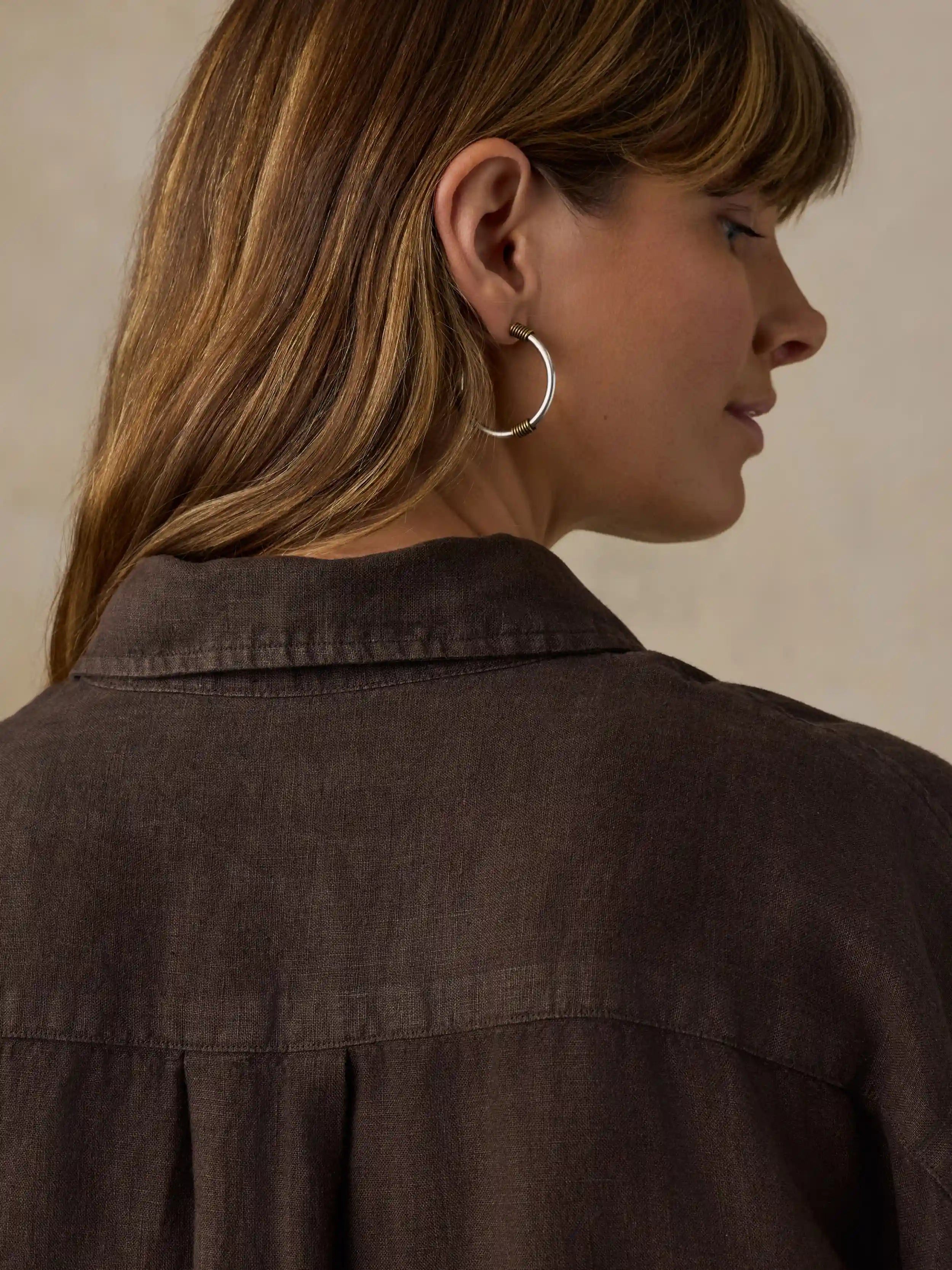 Laguna Linen Relaxed Shirt - Demitasse