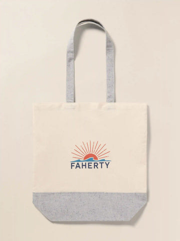 Faherty Canvas Logo Tote - Grey
